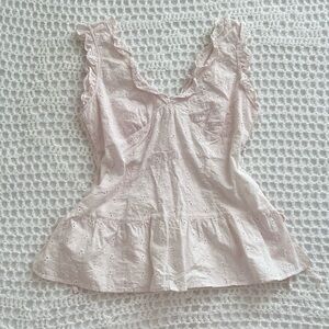 Baby pink eyelet Liz Lisa top
